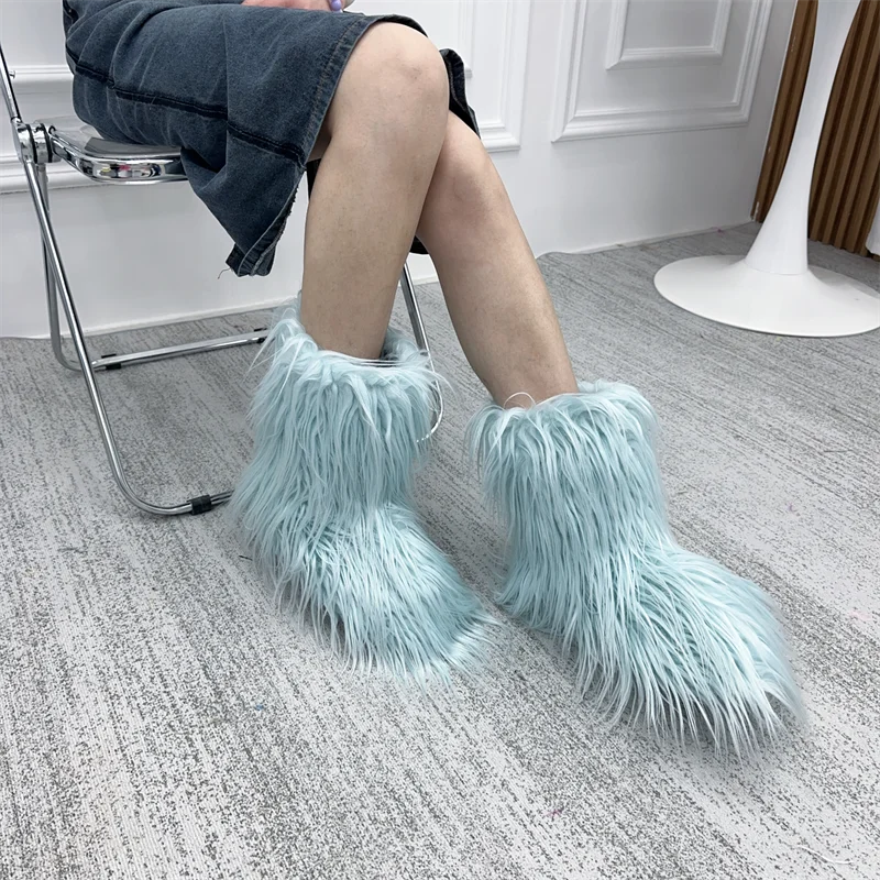 Fur Snow Boots for Winter. - Maison Novaire #