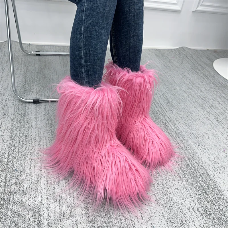 Fur Snow Boots for Winter. - Maison Novaire #