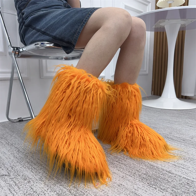 Fur Snow Boots for Winter. - Maison Novaire #