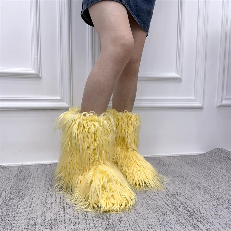 Fur Snow Boots for Winter. - Maison Novaire #