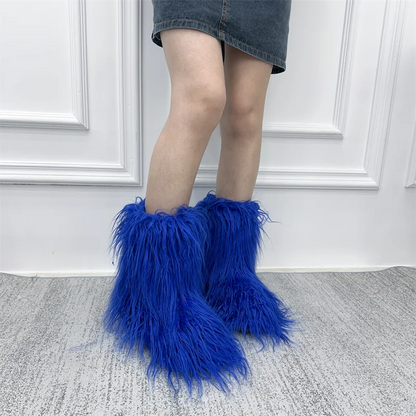 Fur Snow Boots for Winter. - Maison Novaire #