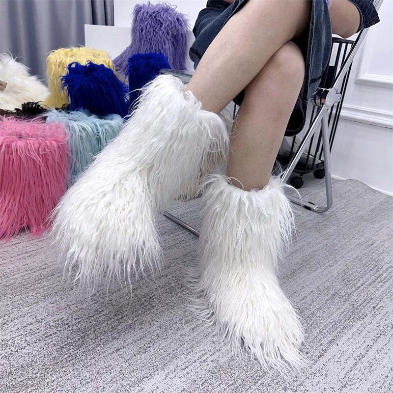 Fur Snow Boots for Winter. - Maison Novaire #