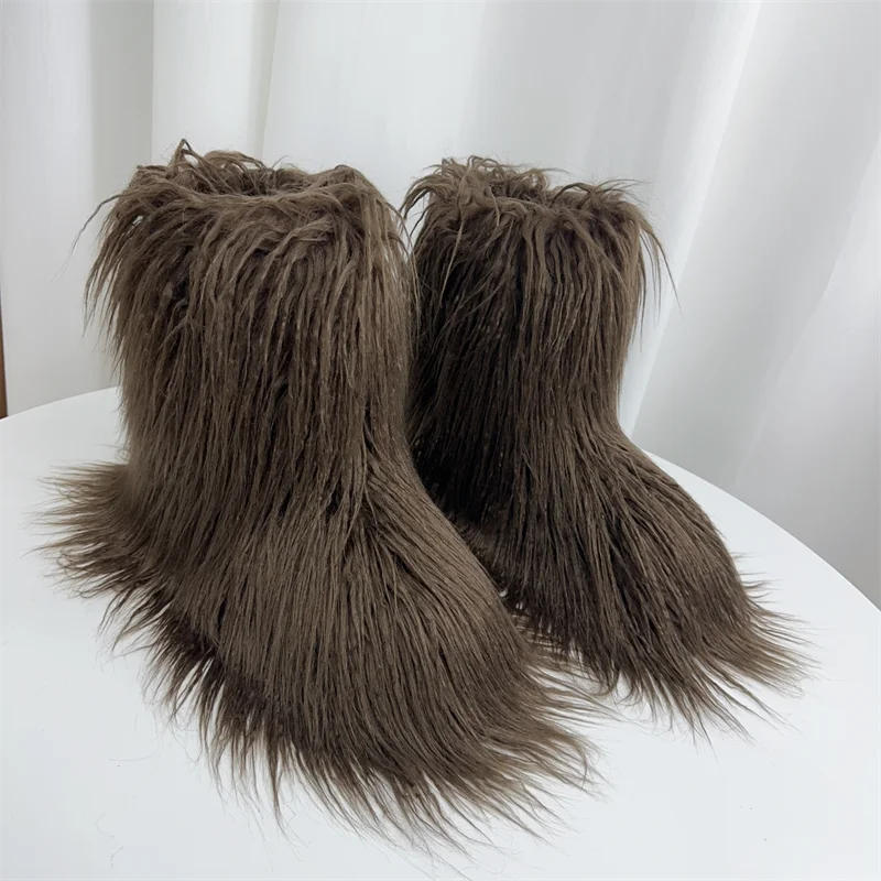 Fur Snow Boots for Winter. - Maison Novaire #