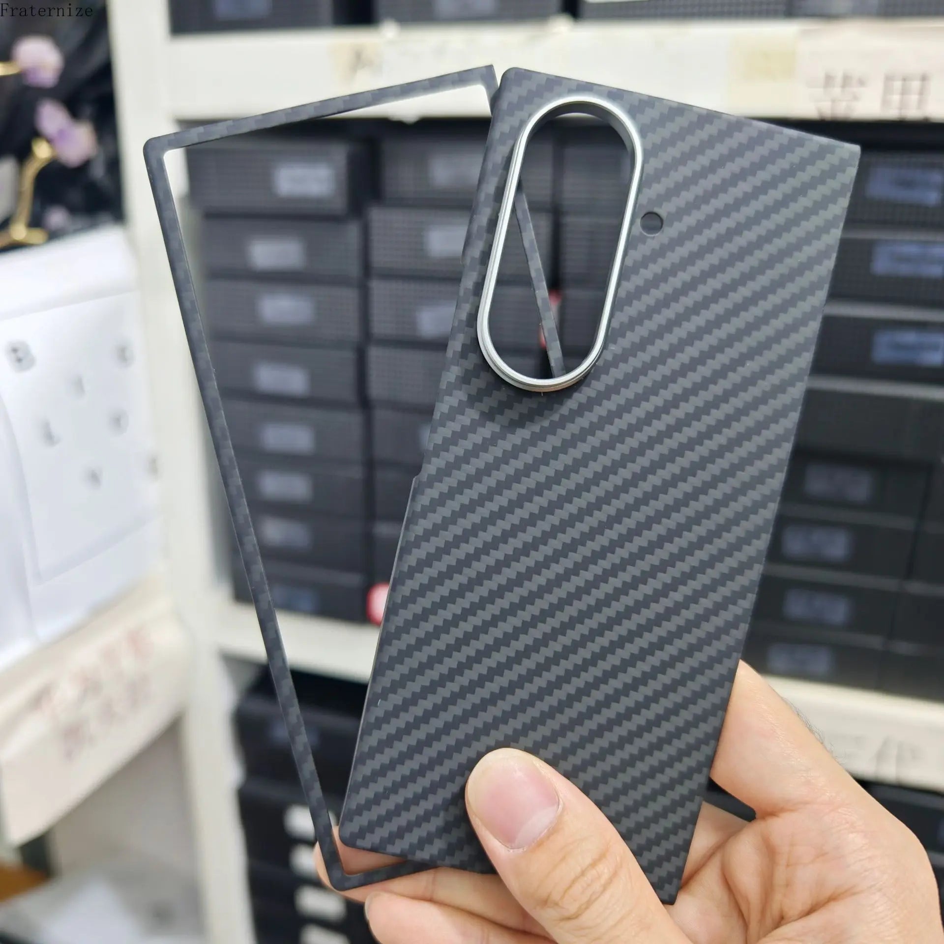 Galaxy Z Fold 7 Shockproof Carbon Fiber Phone Case. - Maison Novaire #