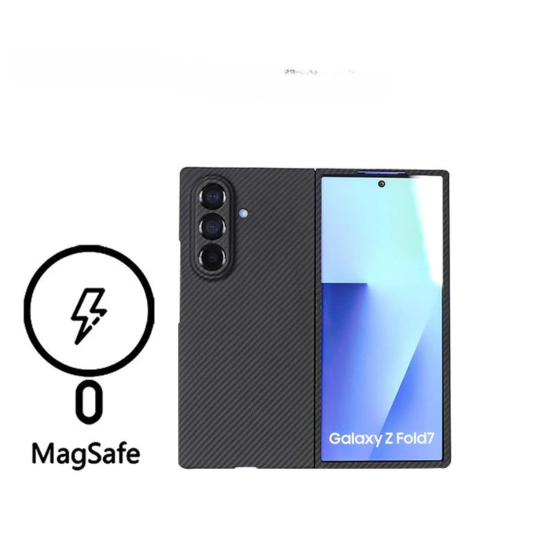 Galaxy Z Fold 7 Shockproof Carbon Fiber Phone Case. - Maison Novaire #