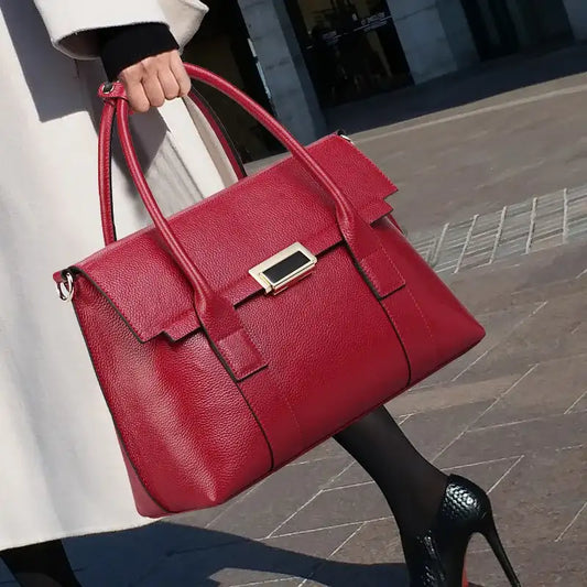 Genuine Leather Briefcase | Large Capacity Women's Bag | Maison Novaire - Maison Novaire