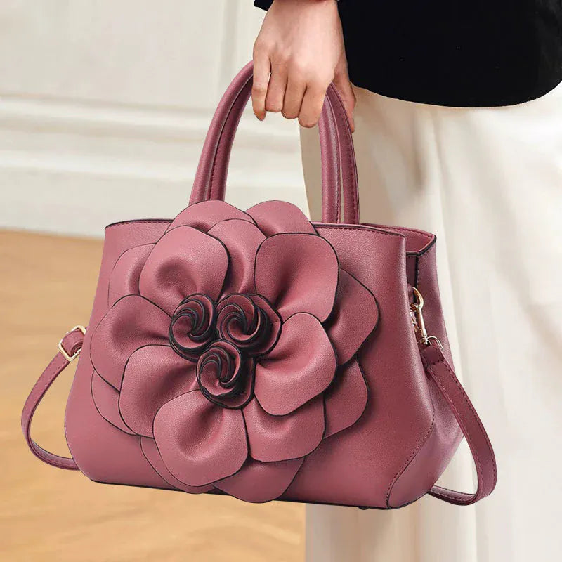 Genuine Leather Embroidery Shoulder & Crossbody Bag - Maison Novaire #