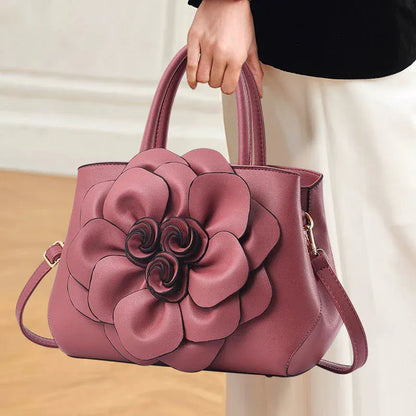 Genuine Leather Embroidery Shoulder & Crossbody Bag - Maison Novaire #