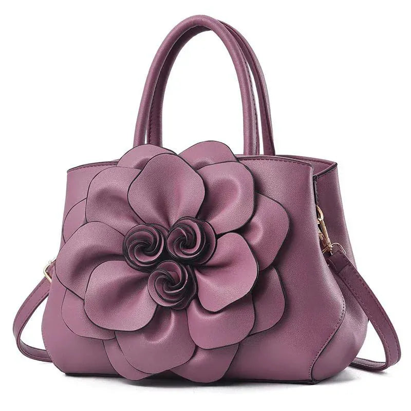 Genuine Leather Embroidery Shoulder & Crossbody Bag - Maison Novaire #