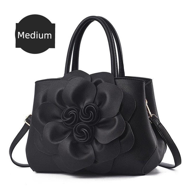 Genuine Leather Embroidery Shoulder & Crossbody Bag - Maison Novaire #