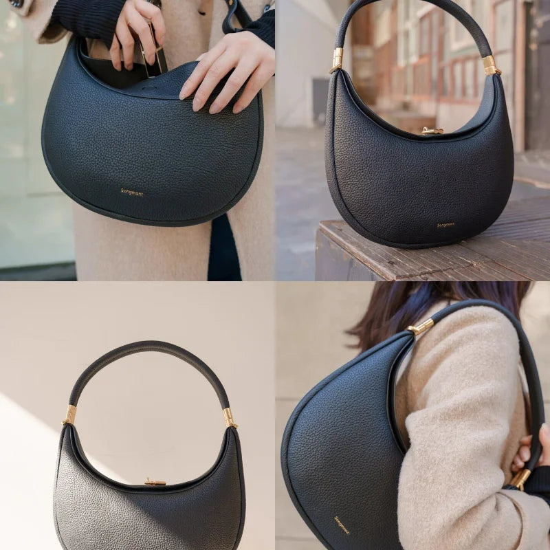 Genuine Leather Shoulder Bag. - Maison Novaire #