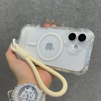 Glitter Transparent Magnetic MagSafe Case for IPhone 17 - Maison Novaire #