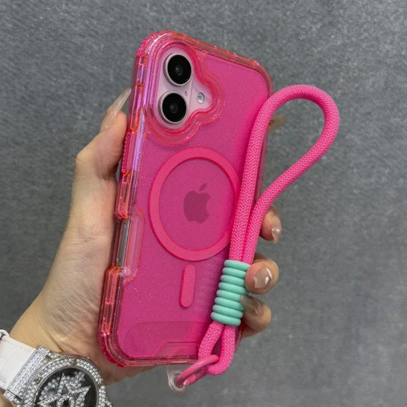 Glitter Transparent Magnetic MagSafe Case for IPhone 17 - Maison Novaire #