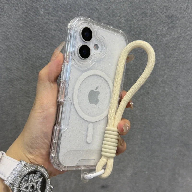 Glitter Transparent Magnetic MagSafe Case for IPhone 17 - Maison Novaire #