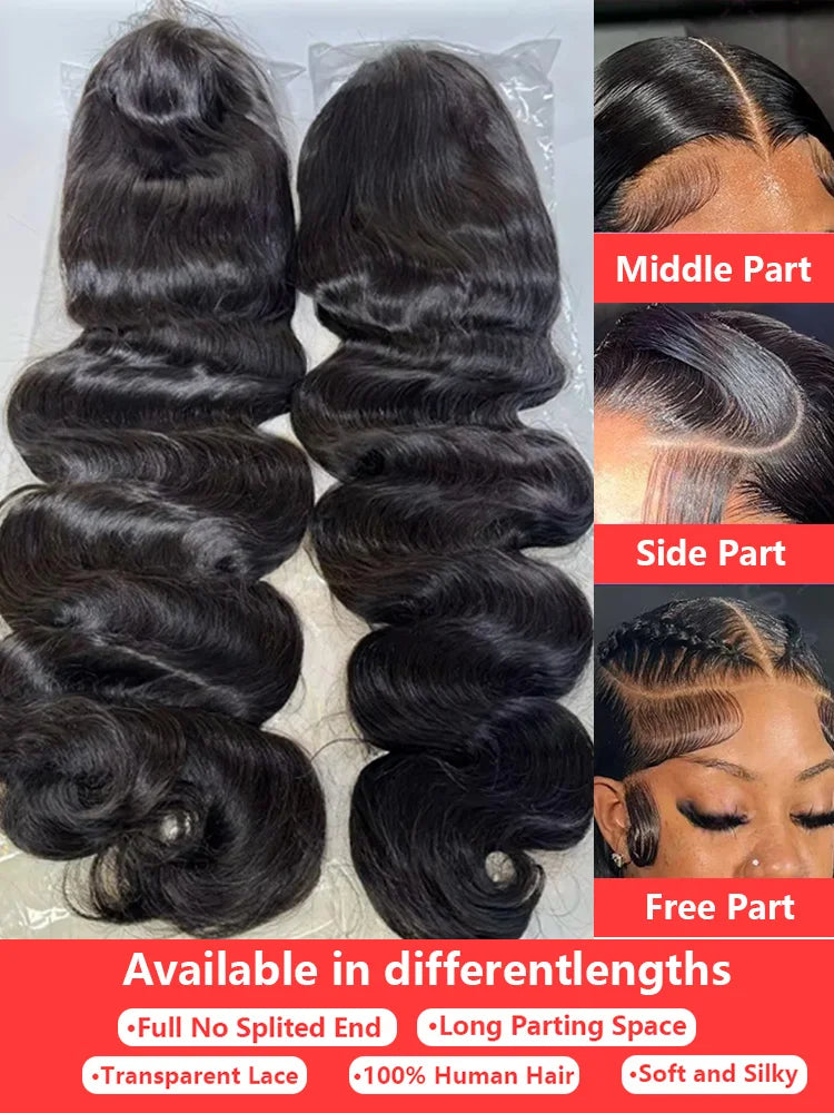 Glueless Wig Human Hair Body Wave Lace Frontal. - Maison Novaire #