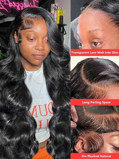 Glueless Wig Human Hair Body Wave Lace Frontal. - Maison Novaire #