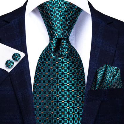 Hi-Tie Black Paisley Silk Tie 8.5cm | 100% Silk Men’s Formal Luxury Necktie for Wedding Business Party
