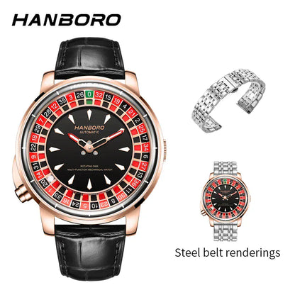 HANBORO Men’s Fully Automatic Mechanical Watch – Model 1001 - Maison Novaire #