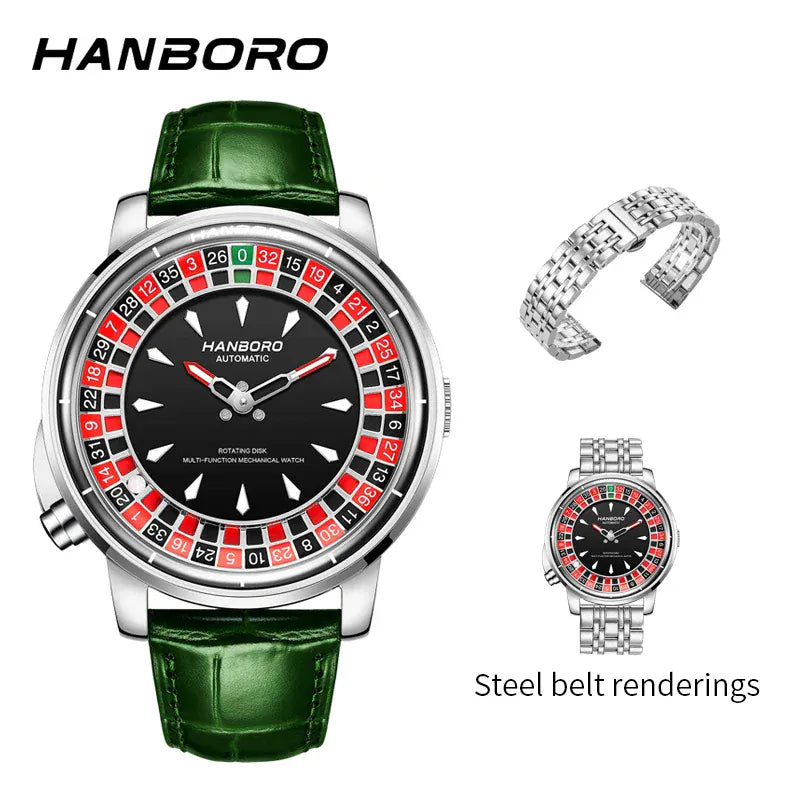 HANBORO Men’s Fully Automatic Mechanical Watch – Model 1001 - Maison Novaire #