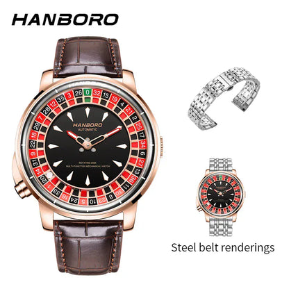 HANBORO Men’s Fully Automatic Mechanical Watch – Model 1001 - Maison Novaire #
