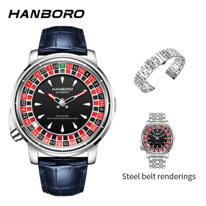 HANBORO Men’s Fully Automatic Mechanical Watch – Model 1001 - Maison Novaire #