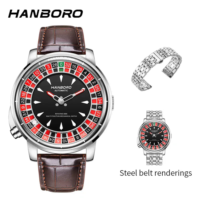HANBORO Men’s Fully Automatic Mechanical Watch – Model 1001 - Maison Novaire #