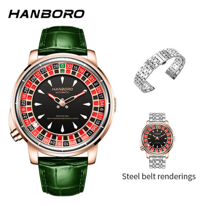 HANBORO Men’s Fully Automatic Mechanical Watch – Model 1001 - Maison Novaire #