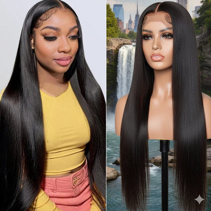 HD Lace Brazilian Wig – Bone Straight 13x4/13x6 Frontal & 5x5 Closure - Maison Novaire #