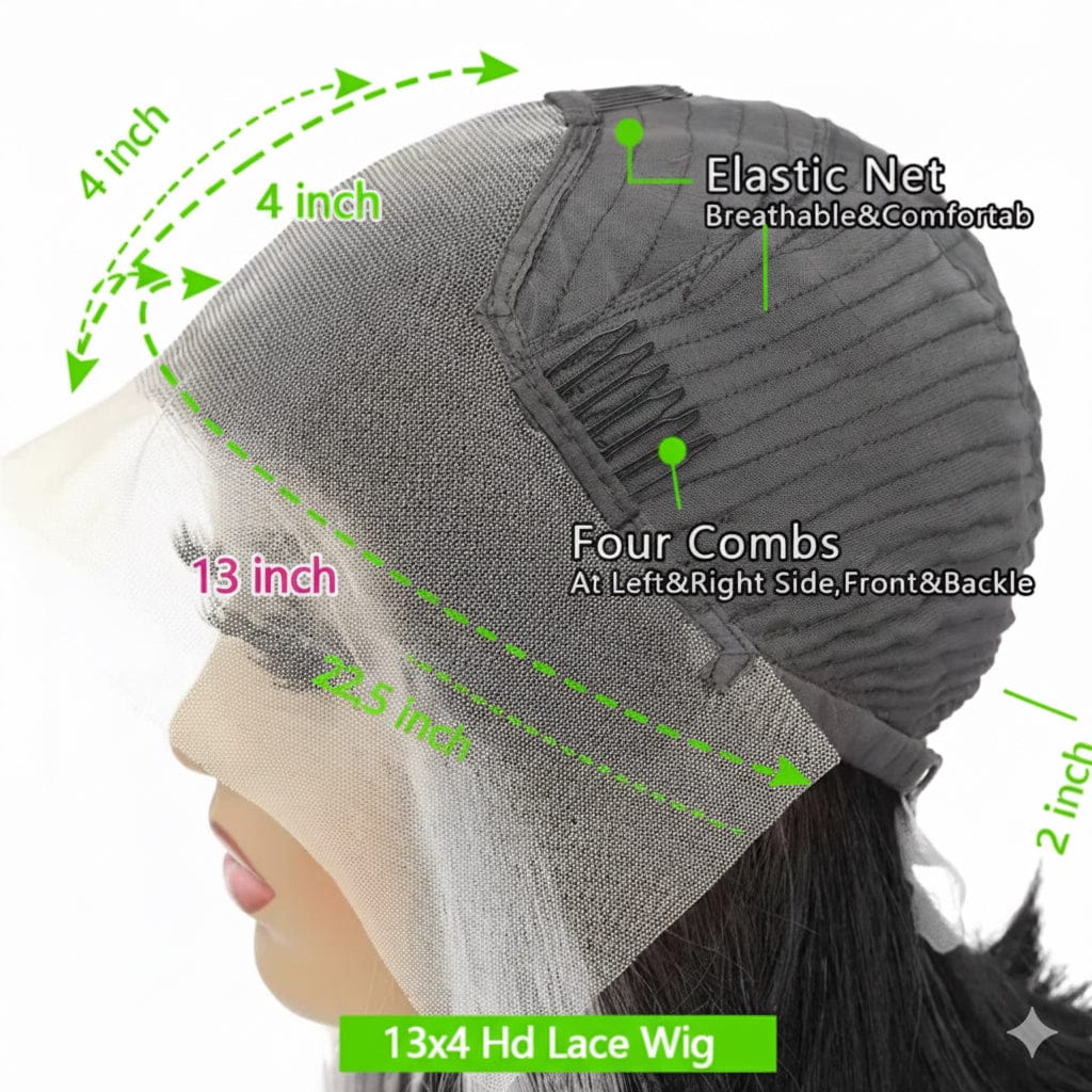 HD Lace Brazilian Wig – Bone Straight 13x4/13x6 Frontal & 5x5 Closure - Maison Novaire #
