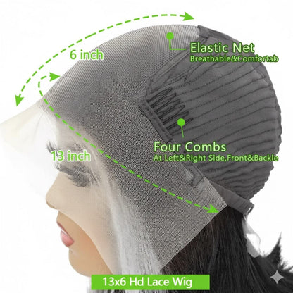 HD Lace Brazilian Wig – Bone Straight 13x4/13x6 Frontal & 5x5 Closure - Maison Novaire #
