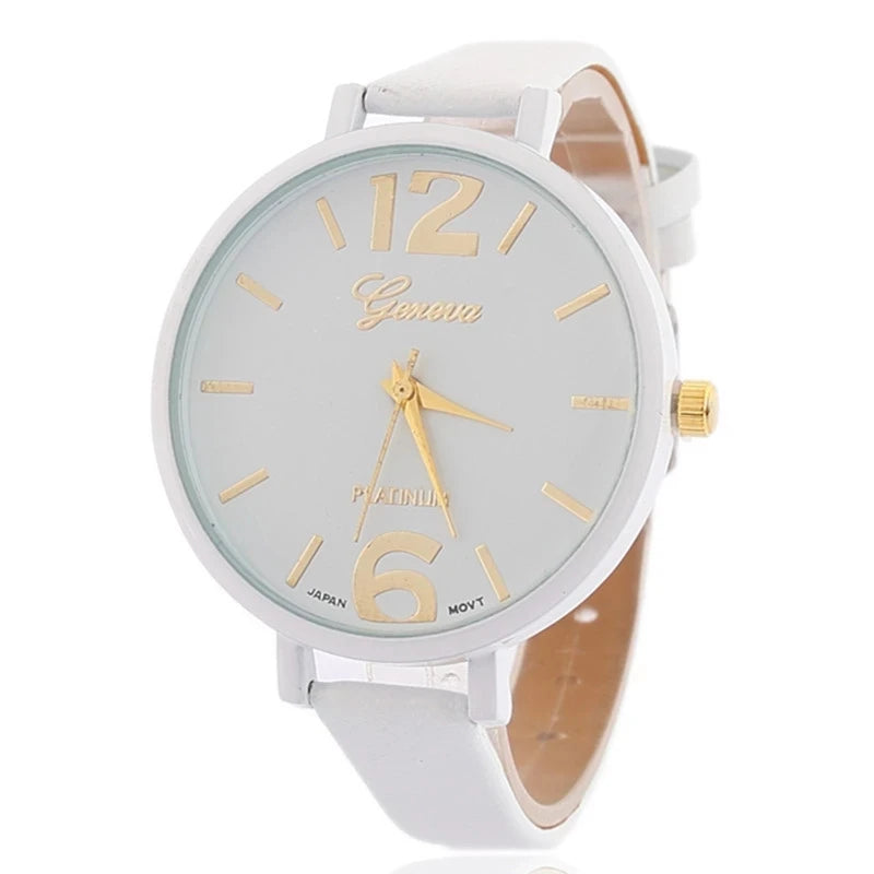 Luxury Women Quartz Watch with Silica Gel Strap.