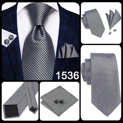 Hi-Tie Black Paisley Silk Tie 8.5cm | 100% Silk Men’s Formal Luxury Necktie for Wedding Business Party - Maison Novaire #