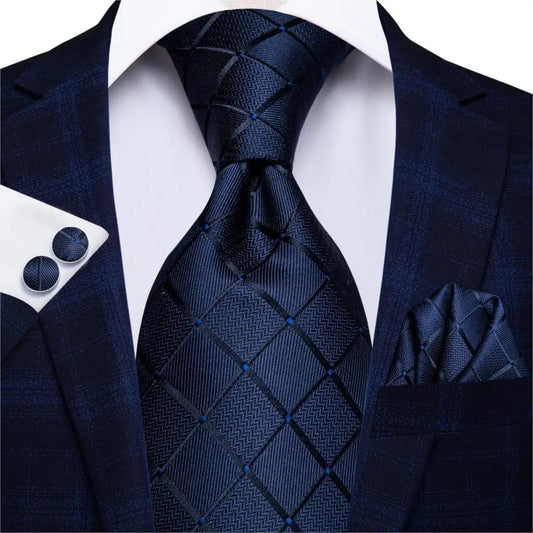 Hi-Tie Black Paisley Silk Tie 8.5cm | 100% Silk Men’s Formal Luxury Necktie for Wedding Business Party - Maison Novaire