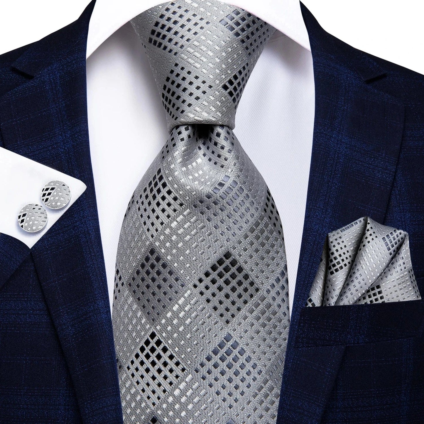 Hi-Tie Black Paisley Silk Tie 8.5cm | 100% Silk Men’s Formal Luxury Necktie for Wedding Business Party - Maison Novaire #