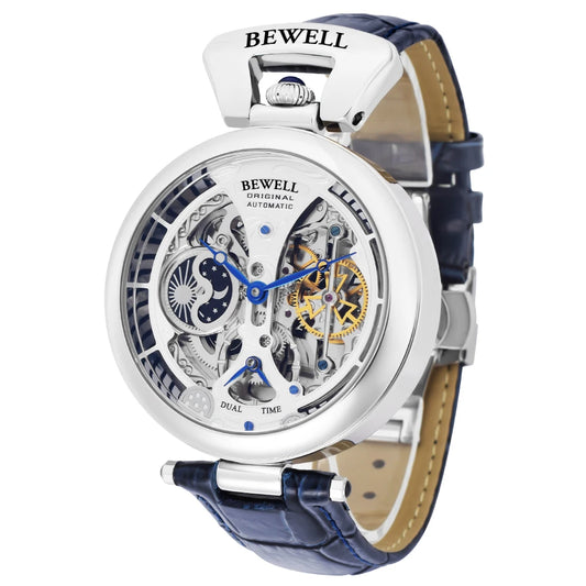 High-End Waterproof Automatic Mechanical Watch | Leather Strap and Transparent Back - Maison Novaire
