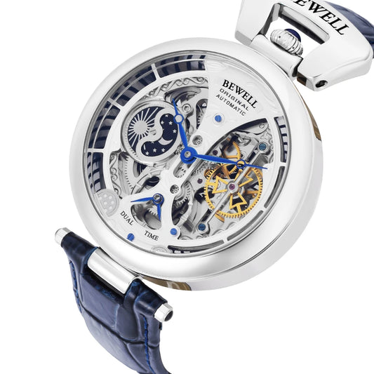 High-End Waterproof Automatic Mechanical Watch | Leather Strap and Transparent Back - Maison Novaire