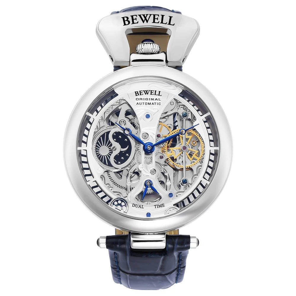 High-End Waterproof Automatic Mechanical Watch | Leather Strap and Transparent Back - Maison Novaire