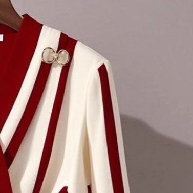 High-end Long-sleeved Striped Shirt - Maison Novaire #