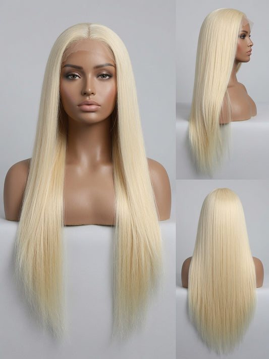 613 Blonde Vietnamese Raw Straight HD Lace Frontal Wig - Maison Novaire