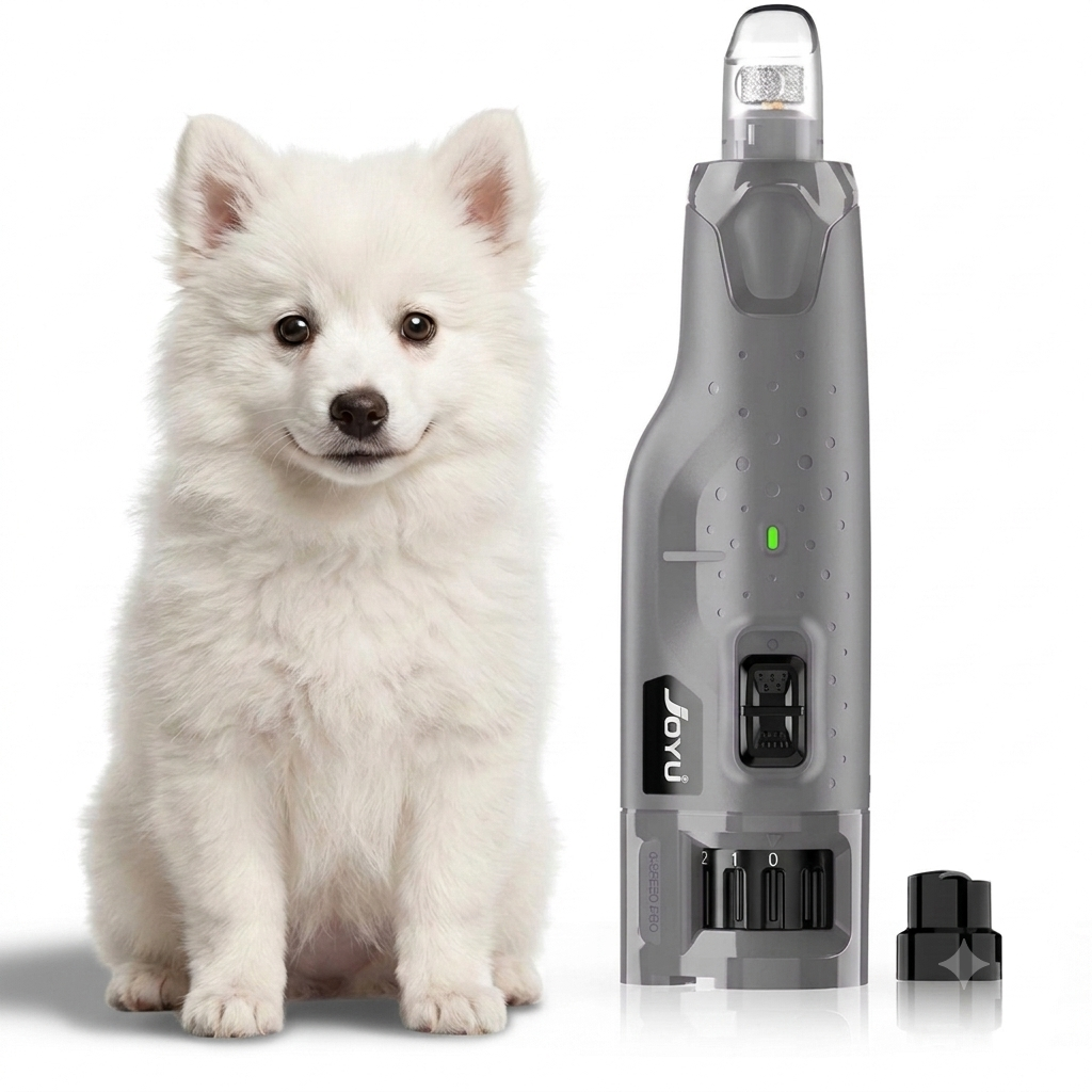 Dog Nail Grinder with 2 LED Lights – Super Quiet 6‑Speed Dustproof Trimmer