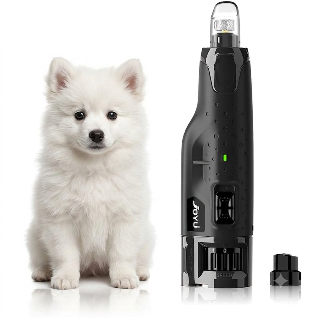 Dog Nail Grinder with 2 LED Lights – Super Quiet 6‑Speed Dustproof Trimmer