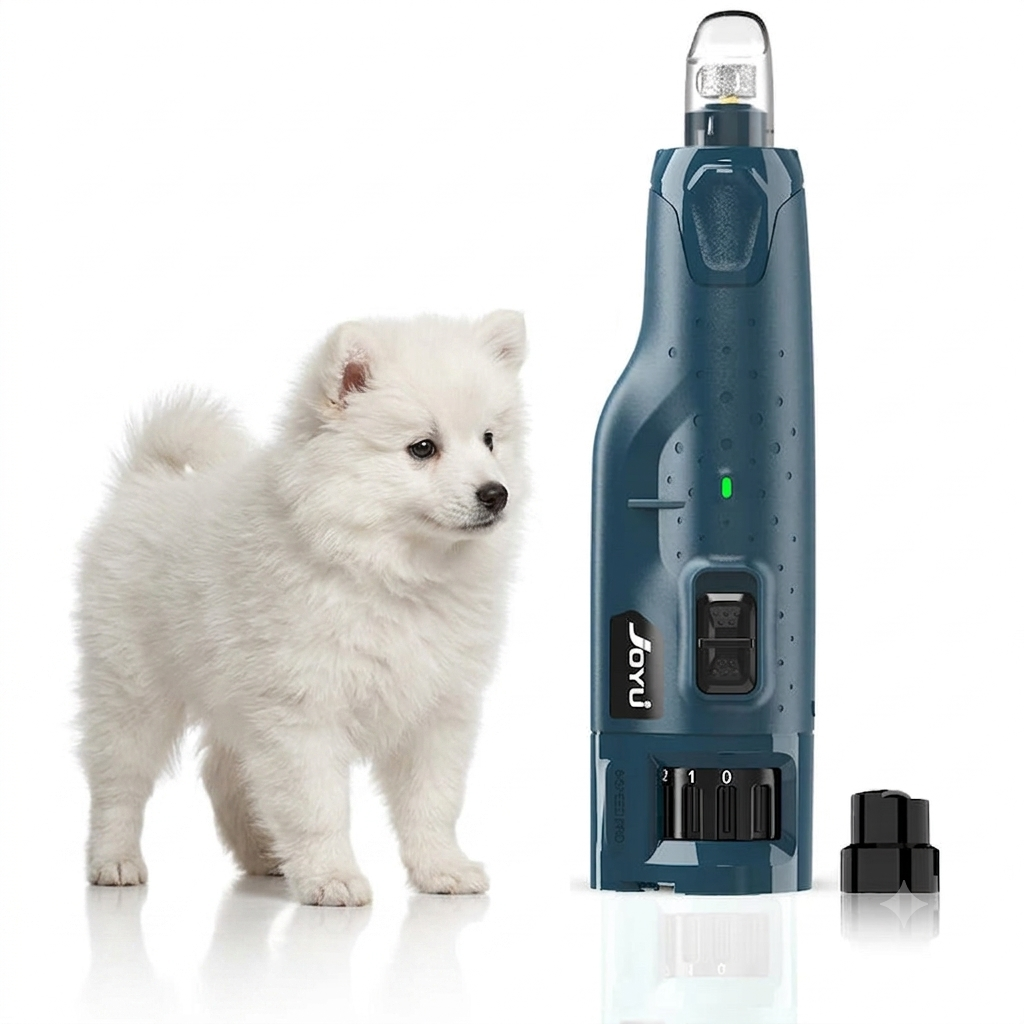 Dog Nail Grinder with 2 LED Lights – Super Quiet 6‑Speed Dustproof Trimmer