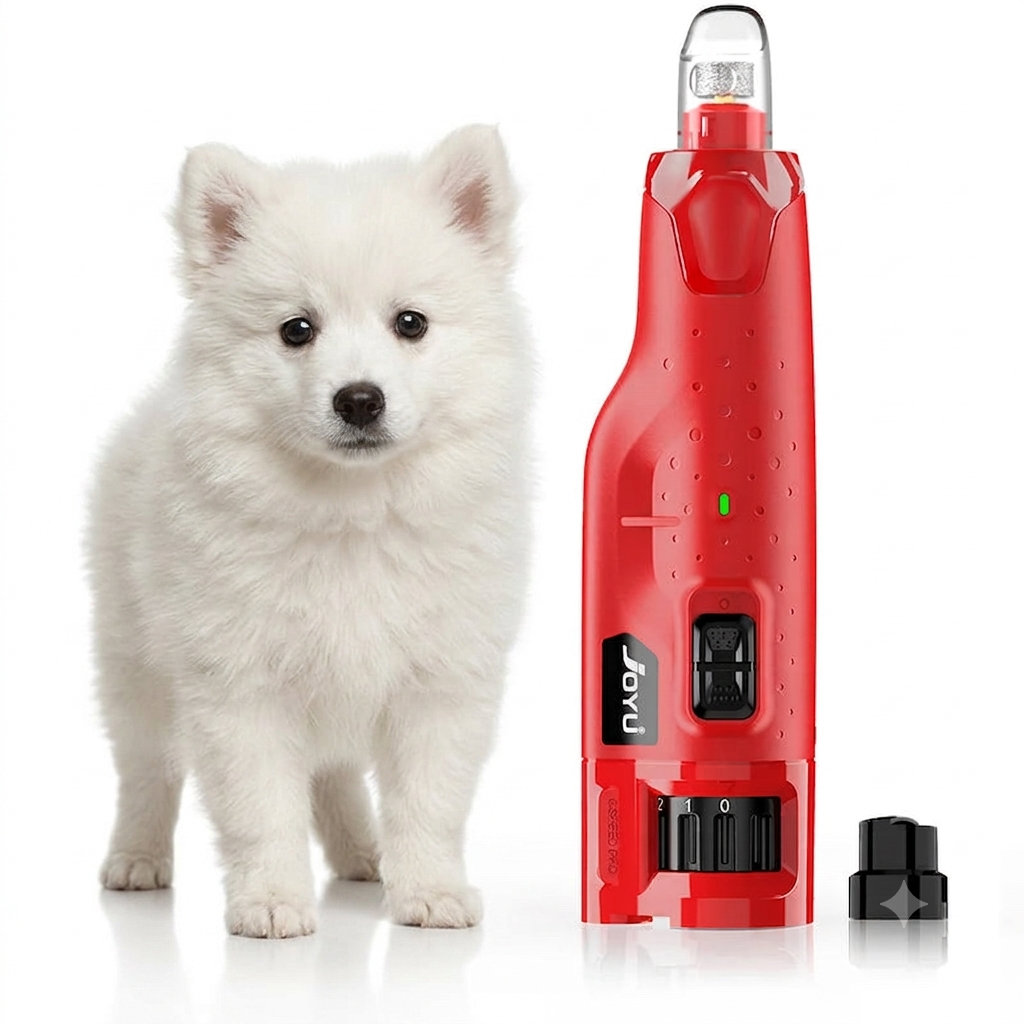 Dog Nail Grinder with 2 LED Lights – Super Quiet 6‑Speed Dustproof Trimmer