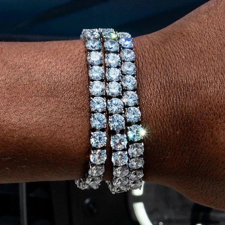 Iced Out 3/4/5mm Crystal Tennis Bracelet for Men - BLAKESTORE-NG