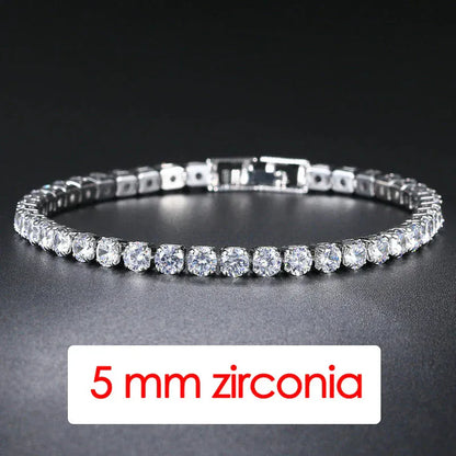 Iced Out 3/4/5mm Crystal Tennis Bracelet for Men - BLAKESTORE-NG