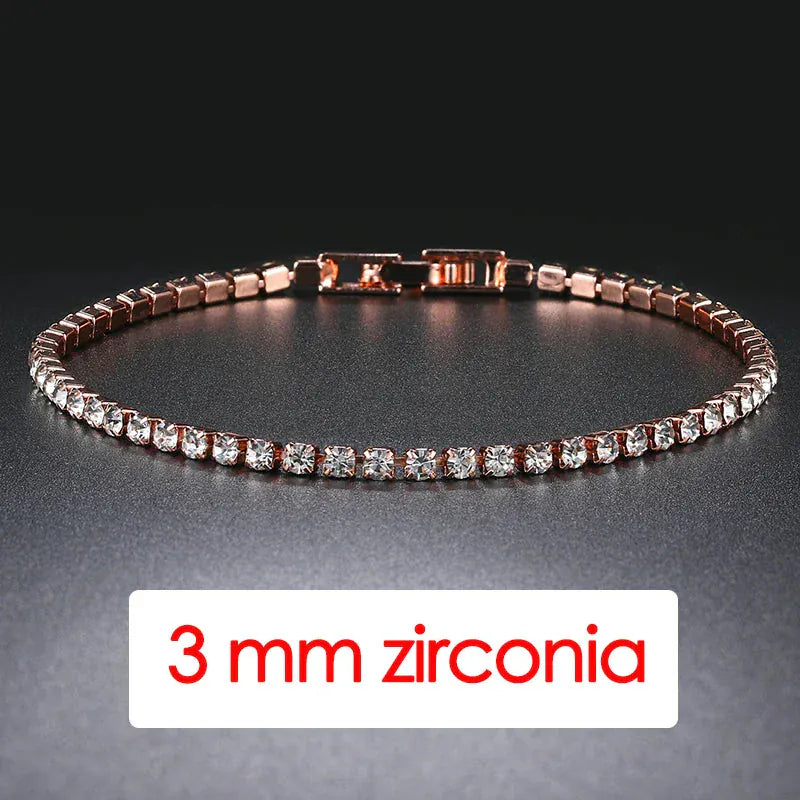 Iced Out 3/4/5mm Crystal Tennis Bracelet for Men - BLAKESTORE-NG
