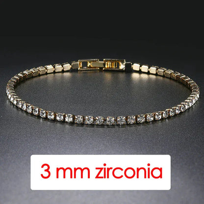 Iced Out 3/4/5mm Crystal Tennis Bracelet for Men - BLAKESTORE-NG