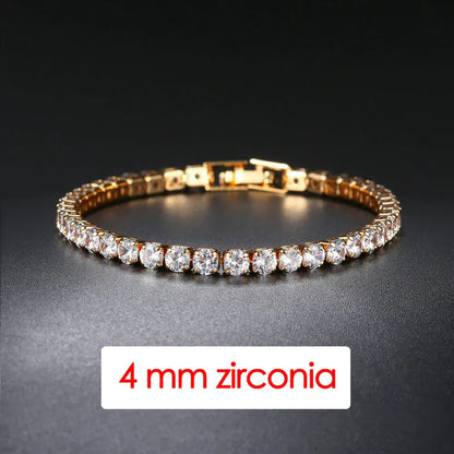 Iced Out 3/4/5mm Crystal Tennis Bracelet for Men - BLAKESTORE-NG