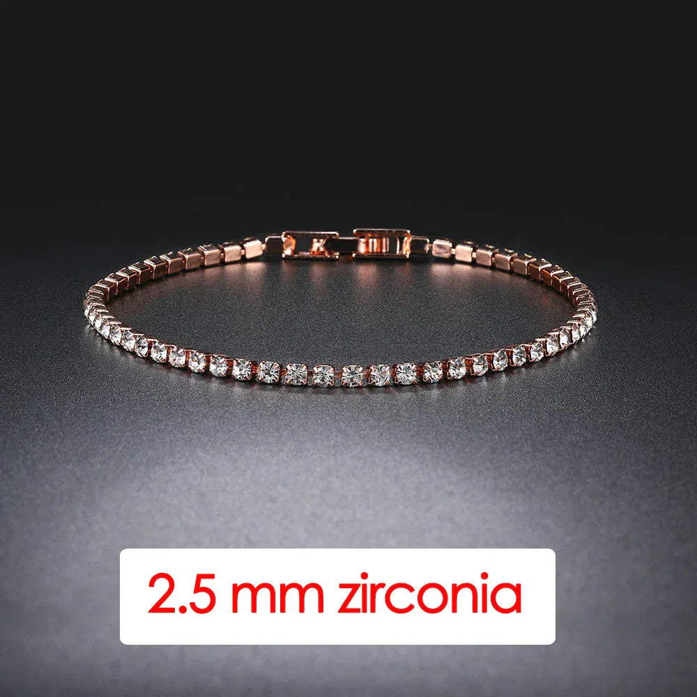 Iced Out 3/4/5mm Crystal Tennis Bracelet for Men - BLAKESTORE-NG