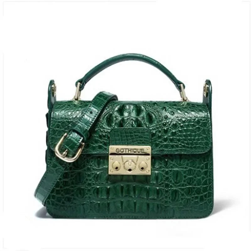 Imported Crocodile Crossbody Bag | Flap Shoulder Small Handbag - Maison Novaire #